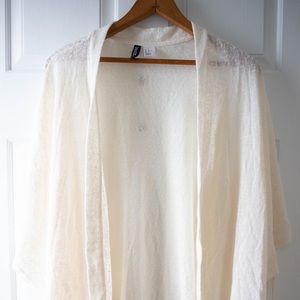 H&M Sheer Cocoon Short Sleeve Cardigan / Shrug